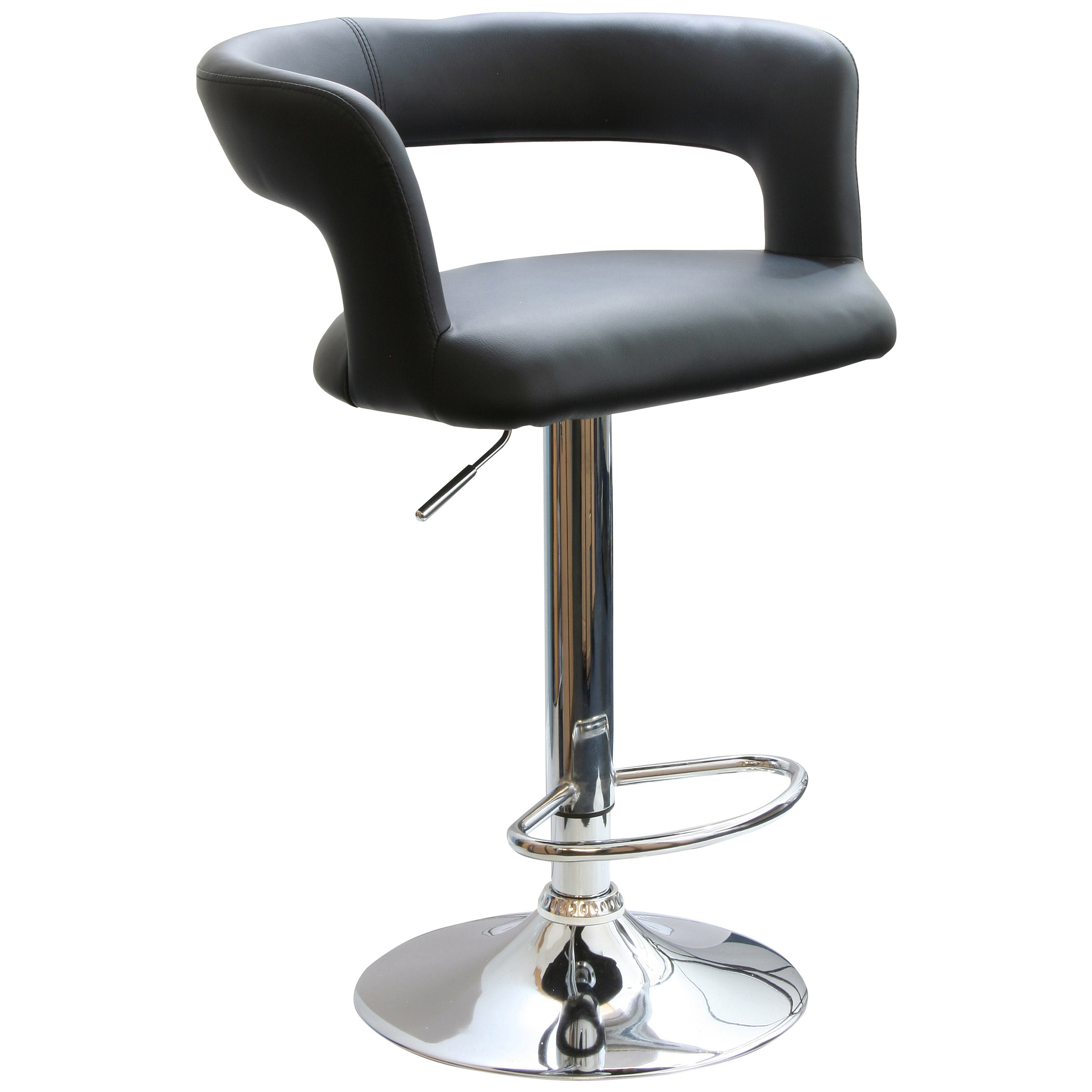 AmeriHome BS2440 Modern Curvy Bar Stool