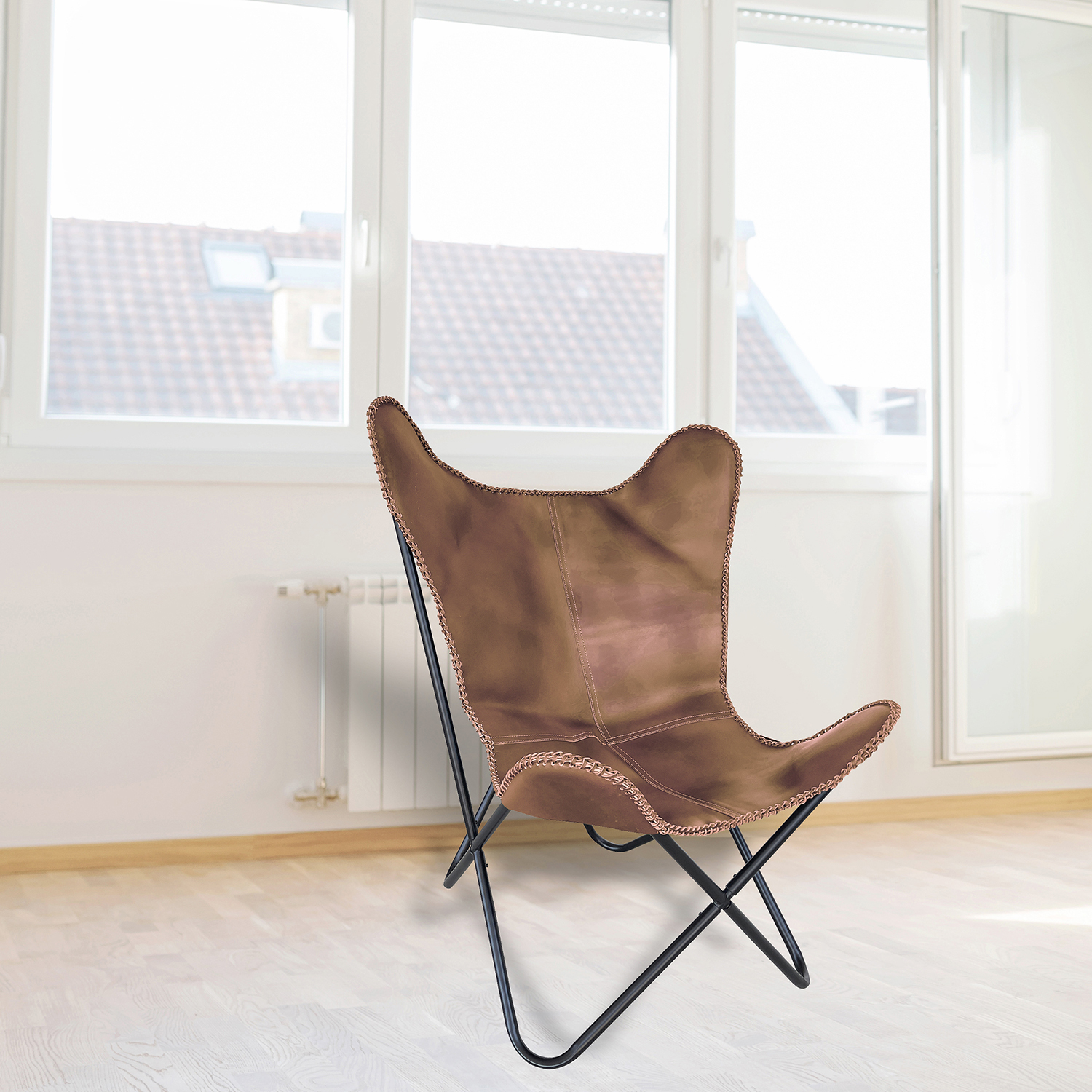 Butterfly Chair Leather Green