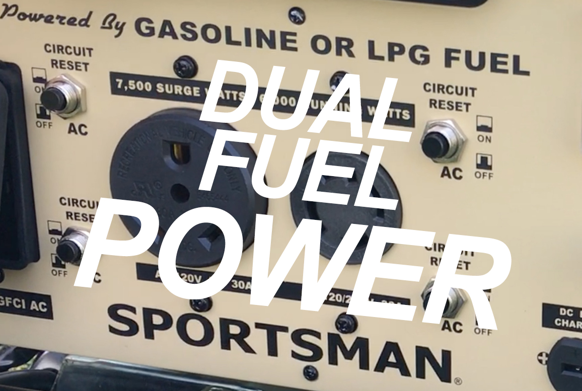 Dual fuel Generators run on gasoline or propane fuel.